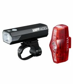 Cateye Lampset Cat Eye Ampp 400/Viz 150 USB-laddning.