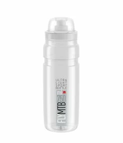 Vattenflaska Elite FLY MTB, Transparent Eller Svart, 750ml