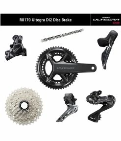 Komponentgrupp Shimano Ultegra R8100 Di2 12-växlad 52/36 Tandat