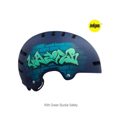 Hjälm Lazer One+ Mips Matte Blue Graffitti