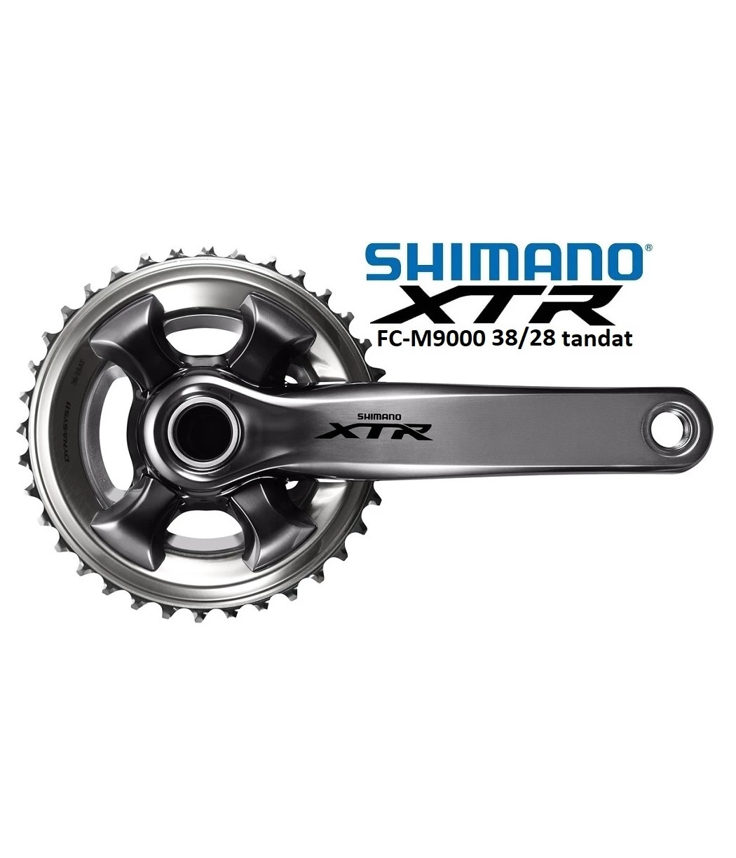 Shimano Vevparti XTR FC-M9000 För 11-delat, Med 38/28 Tandning 3 Shimano Vevparti XTR FC-M9000 För 11-delat, Med 38/28 Tandning