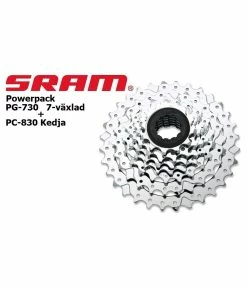Sram Powerpack PG730 7 Delad Kassett Och PC830 Kedja.