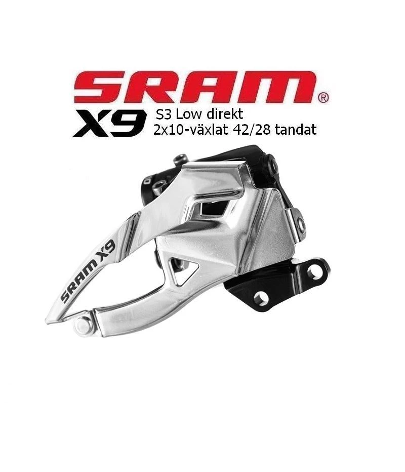 Framväxel Sram X9 S3 Låg Direktmonterad 2×10-vxl 3 Framväxel Sram X9 S3 Låg Direktmonterad 2×10-vxl