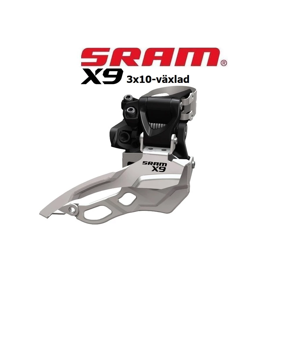 Framväxel Sram X9 Högklamma 3×10-vxl 3 Framväxel Sram X9 Högklamma 3×10-vxl