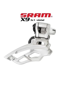 Framväxel Sram X9 Högklammer 3×9-vxl