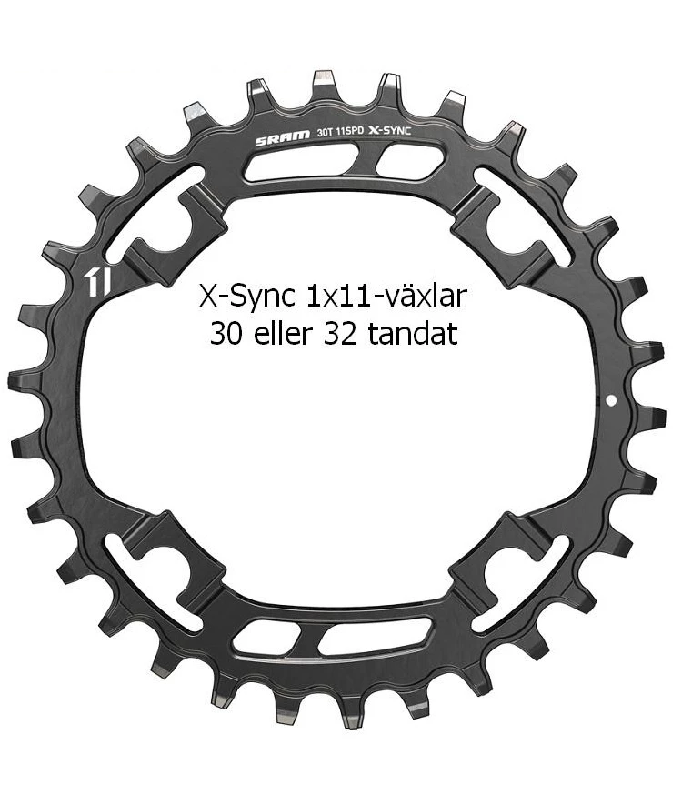Sram X-Sync Framdrev I Stål För 11 Växlat. 3 Sram X-Sync Framdrev I Stål För 11 Växlat.