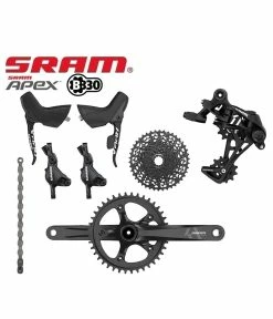 Komponentgrupp Sram Apex 1×11-växlad Disc I Svart Med 42 Tandat Vevparti.