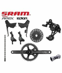 Sram Apex CX1 1×11-växlad Disc Grupp I Svart Med 42 Tandat Vevparti.