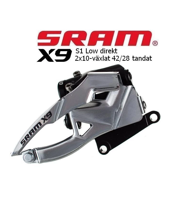 Framväxel Sram X9 S1 Låg Direktmonterad 2×10-vxl 3 Framväxel Sram X9 S1 Låg Direktmonterad 2×10-vxl