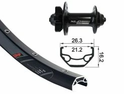 Framhjul XLC Framhjul 27,5″ Rodi Disc FW-A15 15 X 100 Mm