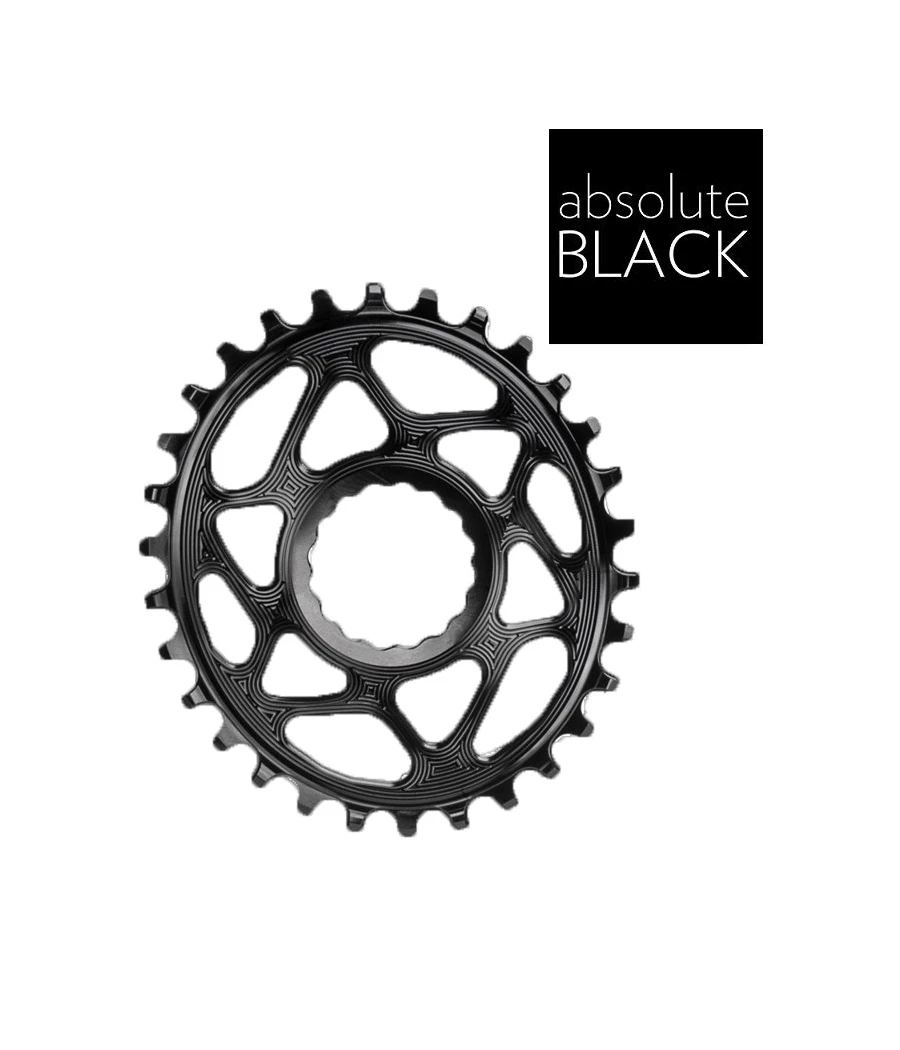 Drev AbsoluteBlack Oval 6mm Offset För Raceface 3 Drev AbsoluteBlack Oval 6mm Offset För Raceface