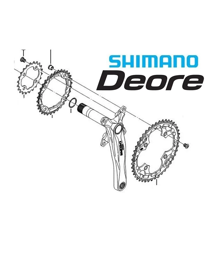 Drev Shimano Deore M590 3 Drev Shimano Deore M590