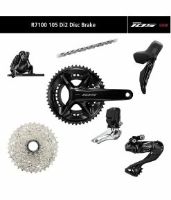 Komponentgrupp Shimano 105 R7100 Di2 Disc 2×12-växlad