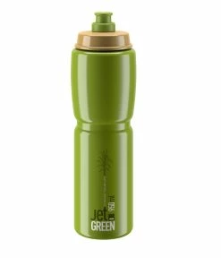 Vattenflaska Elite Jet Green Olive White Logo 950ml