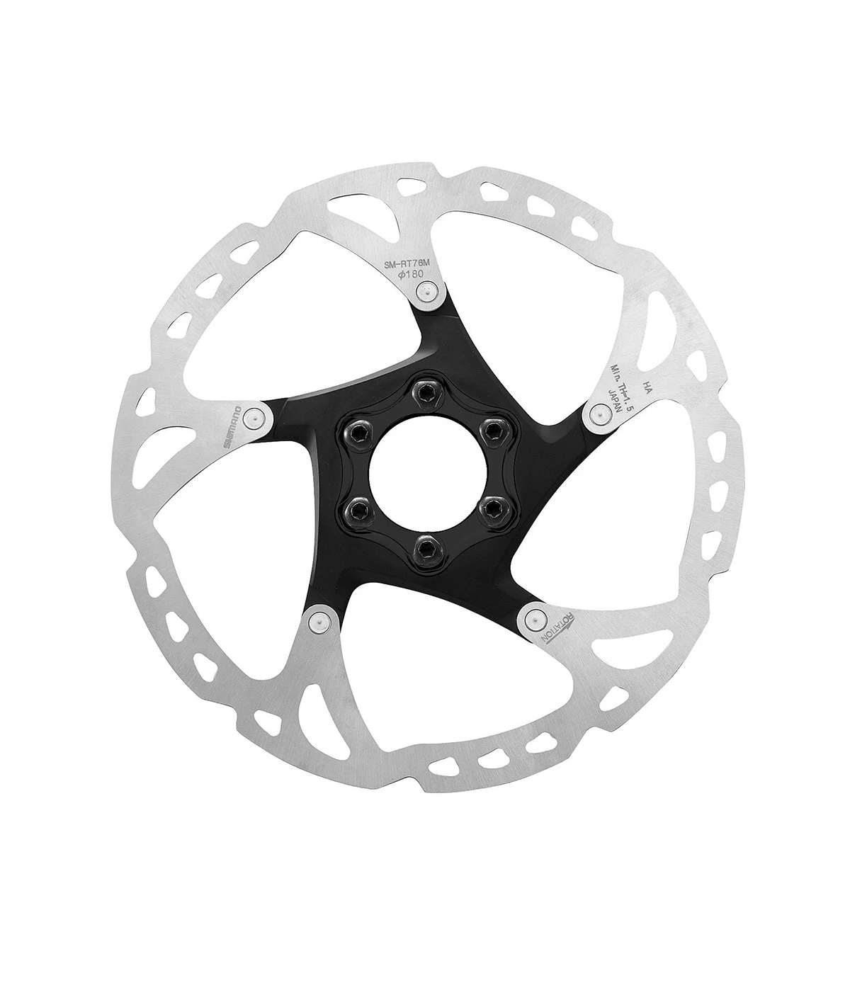 Shimano Bromsskiva RT76 Med Internationell 6 Bults Infästning. 3 Shimano Bromsskiva RT76 Med Internationell 6 Bults Infästning.